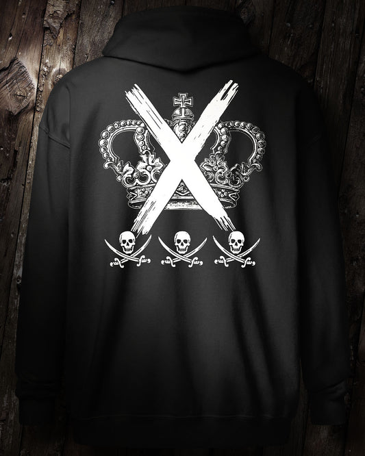 Crossed & Crownless Zip Hoodie